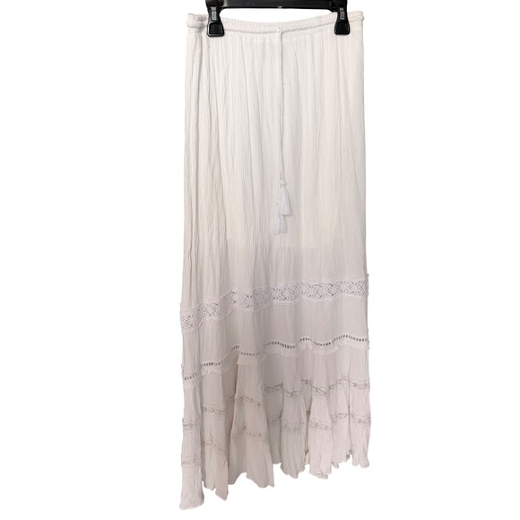 Vici Dresses & Skirts - VICI White Boho Lace Tiered Maxi Skirt Size S